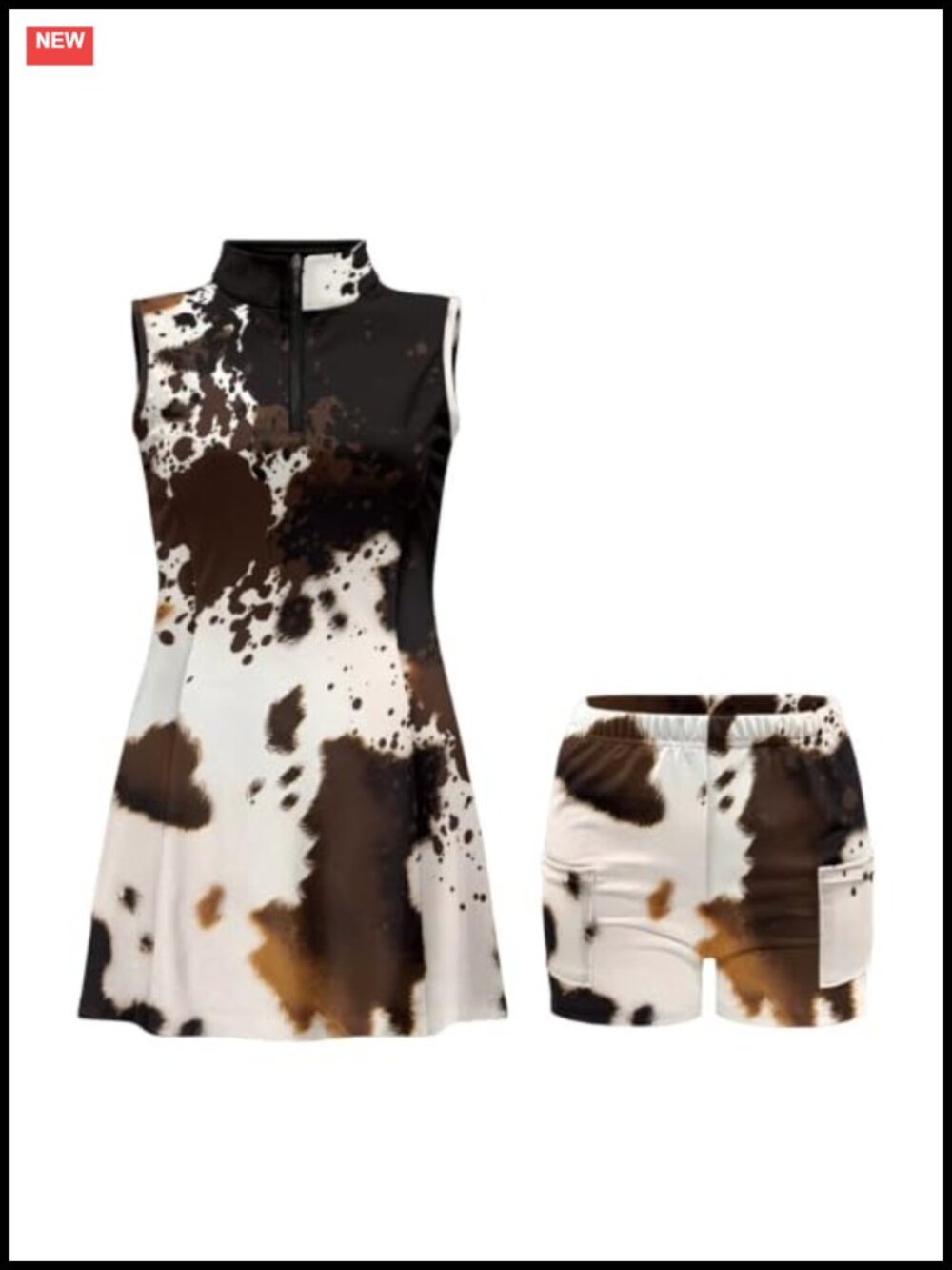 Sleeveless Golf Tennis Dress with Built-in Shorts Pockets Athletic Workout Dress